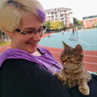 Photo of rescued on school grounds during my days in China (Tabby)